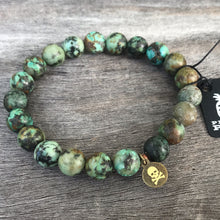 Load image into Gallery viewer, African Turquoise Jasper Solo Stretch Bracelet