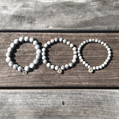 Map Stone Matte Solo Stretch Bracelet