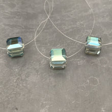 Load image into Gallery viewer, Take Me to the Water Floating Crystal Necklace in Shades of Aqua