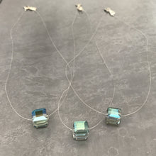 Load image into Gallery viewer, Take Me to the Water Floating Crystal Necklace in Shades of Aqua