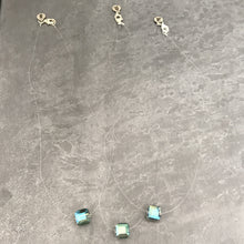 Load image into Gallery viewer, Take Me to the Water Floating Crystal Necklace in Shades of Aqua